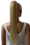 PRTTYSHOP Hair Piece Pony Tail Extension Draw String Voluminous Straight Heat-Resisting 26"cm blond mix # 27T613 PH609
