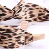 3 Pcs Headbands for Women Knotted Headbands Leopard Print Wide Headbands for Women Fashion Knot Headband Hair Accessories for Women's and Girls (pink, green, khaki)