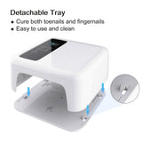 72W Cordless 36Pcs UV LED Nail Lamp Rechargeable Nail Polish Curing Lamps Large Space Nail Dryers for Gel Polish Professional Nail Light with Sensor & 4 Timers (White)(Rechargeable)