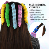Hair Curlers Spiral Curls No Heat Wave Hair Curlers Styling Kit Spiral Hair Curlers Magic Hair Rollers with 1 Styling Hooks for Short/Medium/Long Hair (Upgrade 28 Pcs 55cm)
