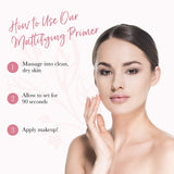 100% PURE Mattifying Primer, 1 oz, Silicone-Free Makeup Primer, Oil-Free, Shine-Free, For Flawless, Long-Lasting Foundation, Poreless Finish, Face Primer that hydrates and brightens