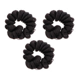Set of 3 Synthetic Curly Hair Scrunchies - Dark Brown
