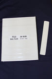 Professional Nail Files Grit 80/80, Jumbo Size White Rectangle (50 pcs in a Pack)