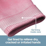 ZenToes Moisturizing Gel Sleeping Gloves Dry Hands Treatment - 1 Pair Unscented Hydrating Cracked Hand Healing Gloves - Repair Rough, Chapped Skin Overnight (Cotton Pink)