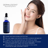 Dermalescent Antioxidant Serum for Anti Aging made from Organic Ingredients - Enhanced Facial Oil - Natural Wrinkle Skin Care with Vitamin E Vitamin C and Olive Squalane