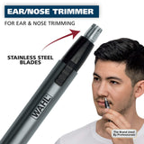 Wahl Micro Groomsman Personal Pen Trimmer & Detailer for Hygienic Grooming with Rinseable, Interchangeable Heads for Eyebrows, Neckline, Nose, Ears, & Other Detailing - Model 5640-600