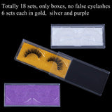 URATOT 18 Pieces Empty Eyelash Case with Glitter Paper and Clear Tray Plastic Eyelash Packaging Boxes Empty Lashes Holder Cases False Eyelash Storage Box for False Eyelash