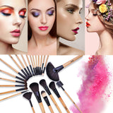 Makeup Brushes Set, 24 PCs, Make Up Foundation Eyebrow Eyeliner Blush Cosmetic Concealer Brushes, Makeup Brush Set Professional Bamboo Handle,Cosmetics Brushes Kit With Bag