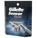 Gillette Sensor Excel Shaving Cartridges for Men Quantity: 10 Cartridges