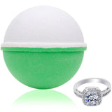 Bath Bomb with Size 8 Ring Inside Coconut Lime Extra Large 10 oz. Made in USA