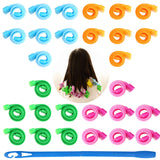 28 Pcs Hair Curlers No Heat Snail Curlers Styling Kit Hair Wave Formers Heatless Curler Spiral Curls Formers for Short Medium Long Hair, Hairstyle Styling Tools with a Styling Hook (25 cm and 15 cm)