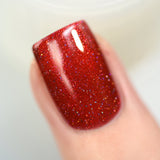 ILNP Stopping Traffic - Fire Engine Red Holographic Nail Polish