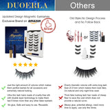 Magnetic Eyelashes with Eyeliner Kit 7 Pairs, DUOERLA 3D False Eyelashes Magneitc Eye Lashes Pack for Women, Fake Mink Eyelashes Magnetic Eyeliner Kit with Applicator, Easy Clean, Reusable, Natural Look,Glue Free.