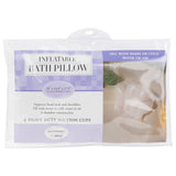 Richards Homewares Luxury Spa Bath Pillow – 100% PVC, Durable Vinyl Material – Inflatable – Non Slip with 4 Suction Cups – Neck & Shoulder Support – Waterproof - White - 18” x 14.5” x 3.8” Inch