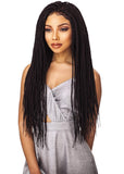 Sensationnel 100% Premium Fiber Cloud9 Swiss 4X4 Lace Parting Wig Small Size - BOX BRAID SMALL (1 [Jet Black])