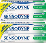 Sensodyne Fresh Mint Toothpaste for Sensitive Teeth, 4 Ounce Twin-Pack (Pack of 2) Total 4 Tubes