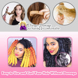 Hair Curlers 36 Pieces Spiral Curls Hair Rollers No Heat Hair Curls Styling Kit Magic Hair Roller with 2 Pieces Styling Hooks for Extra Long Hair Most Kinds of Hairstyles (17.7"/45cm)