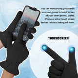 MIG4U Moisturizing Beauty Gloves Touchscreen Cotton Glove for SPA, Eczema, Dry Hands, Cosmetic Treatment, black 3 pairs size s/m