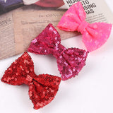 15pcs Girls Hair Bows Clips 3inch Sequins Hair Bows on Alligator Hair Clip Kids Children Hairpins Accessories (3in sequins bows-15pcs)