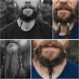 YMHPRIDE 80 Pieces Viking Beard Beads Antique Norse Hair Tube Beads Dreadlocks Beads for Hair Braiding Bracelet Pendant Necklace Silver DIY Jewelry Hair Decoration