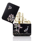 K-Beauty! Mother of Pearl Three Seven (777) Premium Quality Gift Travel Manicure Grooming Kit Nail Clipper Set (4112), MADE IN KOREA, SINCE 1975, (Premium Gold)