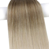 YoungSee Tape in Extensions Balayage Human Hair Platinum Blonde Mixed Light Brown Ombre Tape in Hair Extensions Human Hair 18 Inch 20pcs 50g