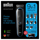Braun Hair Clippers for Men MGK5280, 9-in-1 Beard Trimmer, Ear and Nose Trimmer, Body Groomer, Detail Trimmer, Cordless & Rechargeable, with Gillette ProGlide Razor