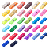 32 Yards Ribbon Elastic Foldover Elastics Stretch Hair Ties Headbands for Baby Girls Hair Bow (32 Color Set 1)