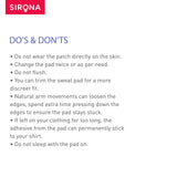 Sirona Disposable Underarm Sweat Pads - 24 Pads, Antiperspirant Absorbent Odour Blocker Pads Armpit Dress Shields, Fights Hyperhidrosis