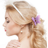 24 Pieces Mini Butterfly Hair Clips Butterfly Hair Claw Clips Colorful No-slip Claw Jaw Hair Clip Clamp for Girls Ladies Women Hair Accessories (Transparent Pattern)