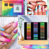 Saviland Soft Pastel Nail Chalks for Acrylic Powder - Colorful Non-Toxic Square Acrylic Nail Chalks, Professional Nail Chalks Pastels Assorted 36 Colors for DIY Colored Acrylic Nail Powder