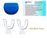 Teeth Whitening Kit 44% Carbamide Peroxide Tooth Bleaching Gel 6 Syringe Dispensers, 2 Thermo Forming Dental Tray with Storage Case.