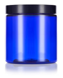 Cobalt Blue 8 oz / 250 ml PET (BPA Free) Plastic Jar (6 pack)