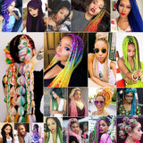 24“ New Fashion Braiding Hair Ombre Jumbo Braiding Hair Extension Jumbo Braids for Box Braids Twist Crochet Hair (Jumbo Braiding-6PCS, Blonde to Blue)