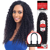 Saga Human Hair Crochet Braids Standard Type Super Curl (18", 1B)
