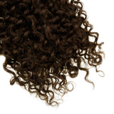 Vivien Brown Clip in Wavy Hair Extensions 12 inch Dark Brown Curly Clip in Remy Human Hair Natural Wave Full Head Brown Clip on Hair Extensions Real Human Hair for Black Women 7pcs 70g