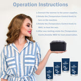 Non-Stick Wax Kit ISKM Painless Sensitive Areas Hair Removal Wax Warmer with 4 parks Pure natural Hard Wax beans 20 Wax Applicator Sticks for Facial Brazilian Bikini Underarms Back Chest Legs