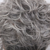 BLONDDE UNICORN Ombre Short Grey Human Hair Wigs Curly Hair Wigs for Women