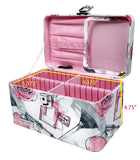 Vaultz Locking Train Case for Cosmetics Storage, Cosmetic Roses (VZ03809)