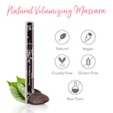 100% PURE Maracuja Oil Mascara, Dark Chocolate, Voluminous Mascara, No Clumping or Flaking, Dramatic Color, Natural Looking Volume, Natural Mascara (Deep Cocoa Brown Color) - 0.35 oz
