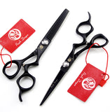Purple Dragon 6.0 inch Barber 440C Hair Cutting Scissors and Thinning Shears with Bag - Perfect for Professional Hairdresser or Family Use