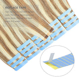 HAIRREAL Tape in Hair Extensions Human Hair Seamless Skin Weft Remy Straight Hair 16-22 inch 20Pcs Hairpiece