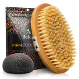 100% Vegan Dry Brushing Body Brush. Firm Dry Brush for Cellulite and Lymphatic. Brushes For Advanced Users. Exfoliating Skin Brush and Free Konjac Sponge, for a Softer, Glowing Skin…