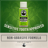 Uncle Harry’s Natural Products All Natural Tooth Powder for Sensitive Teeth and Receding Gums, Made with Herbs and Pure Plant Essences, Fluoride Free and Vegan, 1.1 Ounces