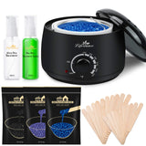 Lifestance Wax Warmer Hair Removal Kit, L1 Waxing Kit with 3 Bags Hard Wax Beans and 20 Wax Applicator Sticks for Full Body, Legs, Face, Eyebrows, Bikini Women Men Painless At Home Waxing
