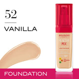 Bourjois Healthy Mix Anti-Fatigue Medium Coverage Liquid Foundation 52 Vanilla, 30ml
