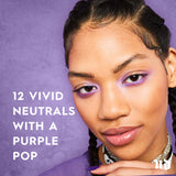 Urban Decay Naked Ultraviolet Eyeshadow Palette, 12 Vivid Neutral Shades with Purple Pop - Ultra-Blendable, Rich Colors with Velvety Texture - Set Includes Mirror & Double-Ended Makeup Brush