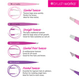 Tweezers by Brushworks HD Combination Tweezer Set - Pastels