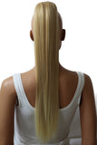 PRTTYSHOP Hair Piece Pony Tail Extension Draw String Voluminous Straight Heat-Resisting 26"cm blond mix # 27T613 PH609