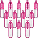 20 Pieces Empty Plastic Lip Gloss Tube Refillable Lip Balm Bottle Reusable Sample Bottle Container with Lid for Lipstick Cosmetic Women Girls, 3 m (Rose Red)